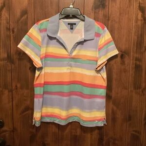 Tommy Hilfiger Pastel Striped Polo Shirt